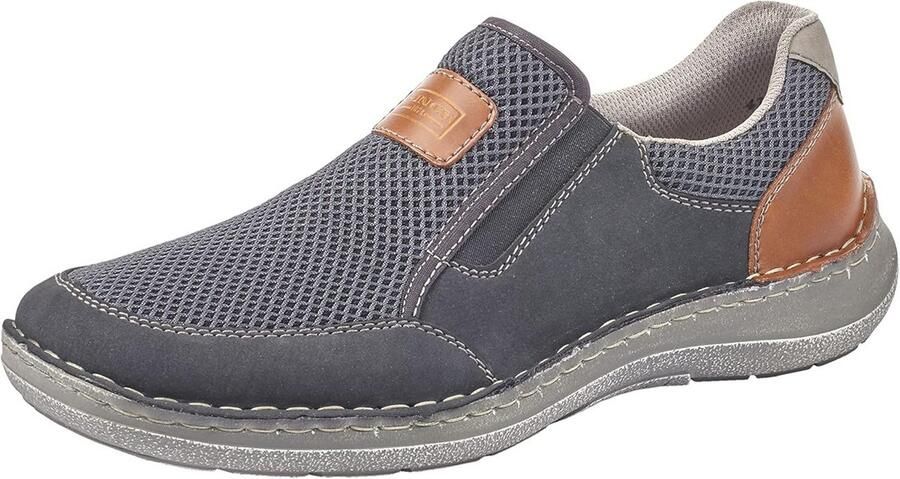 Heren Slip-On Schoen in Navy Blauw