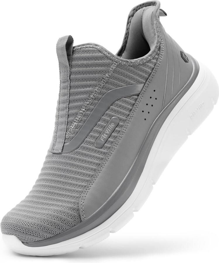 Heren Slip-On Wandelschoenen Extra Breed Ademend Comfortabele Sportschoenen