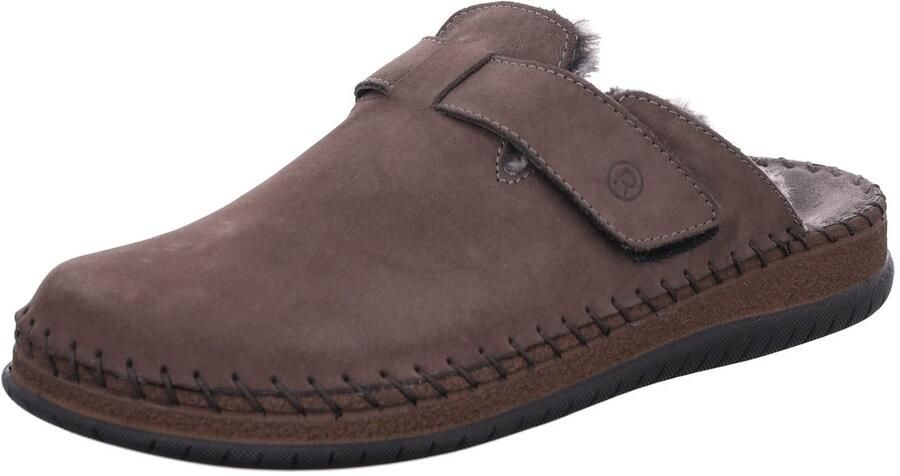 Heren Slipper Leer Warme Voering Bruin