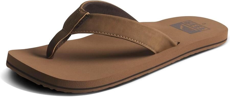 Heren Slippers Bruin Leer met Flesopener en Stevige Voetondersteuning