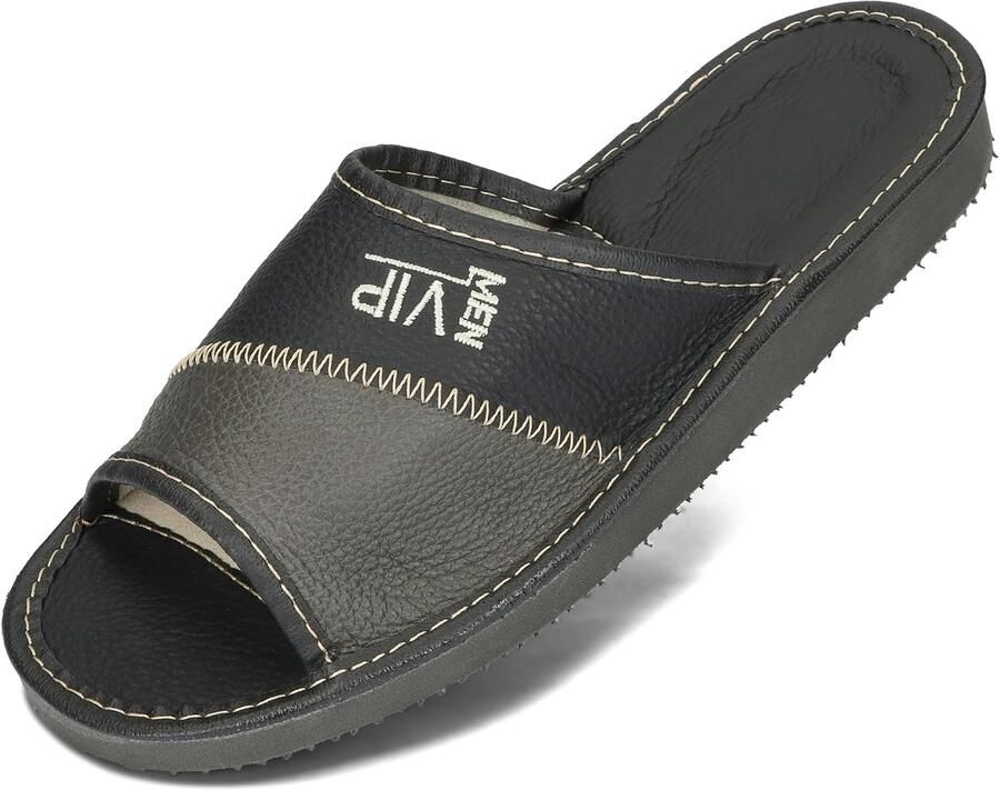 Heren Slippers Leer Zomer Open Pantoffels Antislip EVA Zool