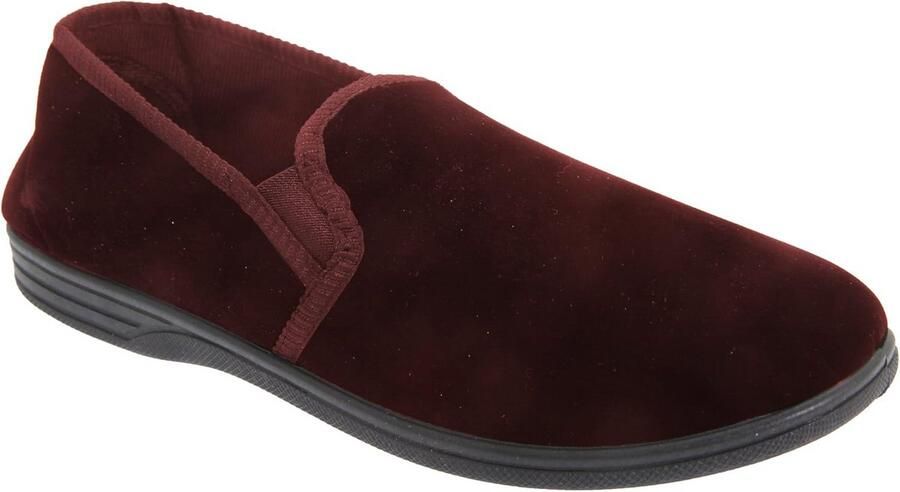 Heren Slippers met Dubbele Inzetstukken Zwart