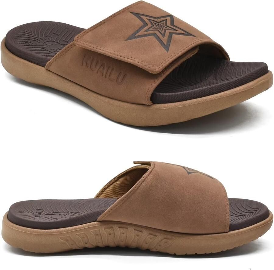 Heren Slippers Sportsandalen Teenslippers Zomerse Activiteiten Orthopedische Ondersteuning Zwart
