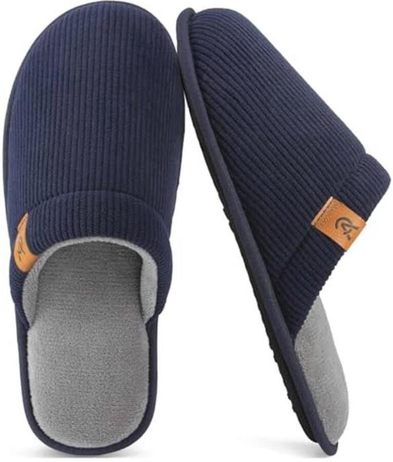 Heren Slippers van Corduroy met Geheugenfoam Ademend en Comfortabel
