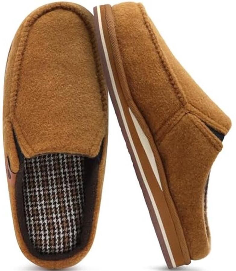 Heren Slippers van Pluche met Memory Foam Comfortabele Pantoffels voor Thuis