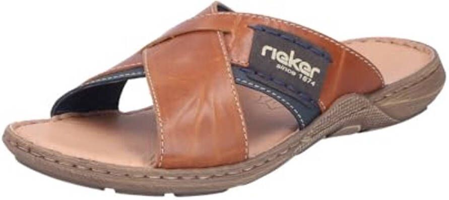 Heren slippers van soepel leer in koffiebruin met luchtige loopzool