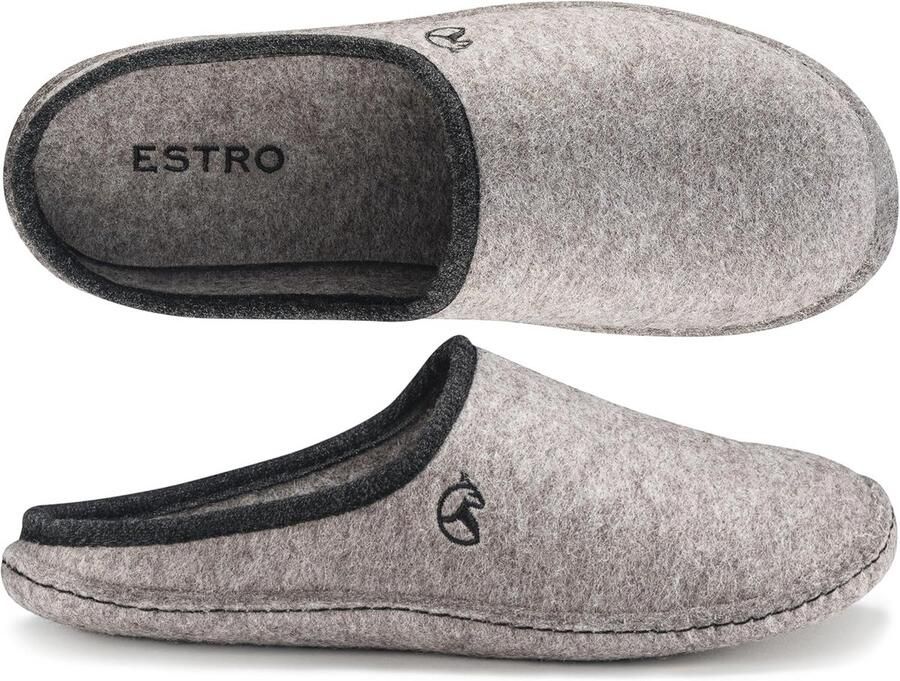 Heren Slippers van Vilt Warme en Comfortabele Slippers met Vilt Zool