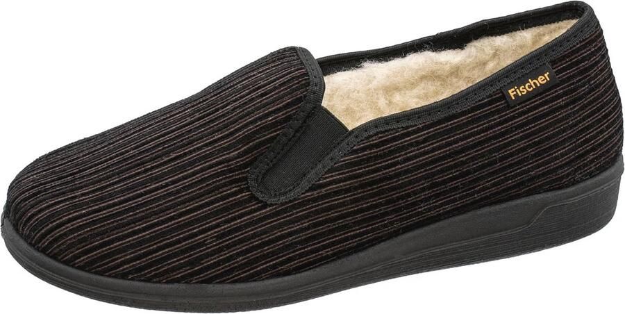 Heren Slippers van Wolvilt met PU Zool Comfortabele Pantoffels in Antraciet