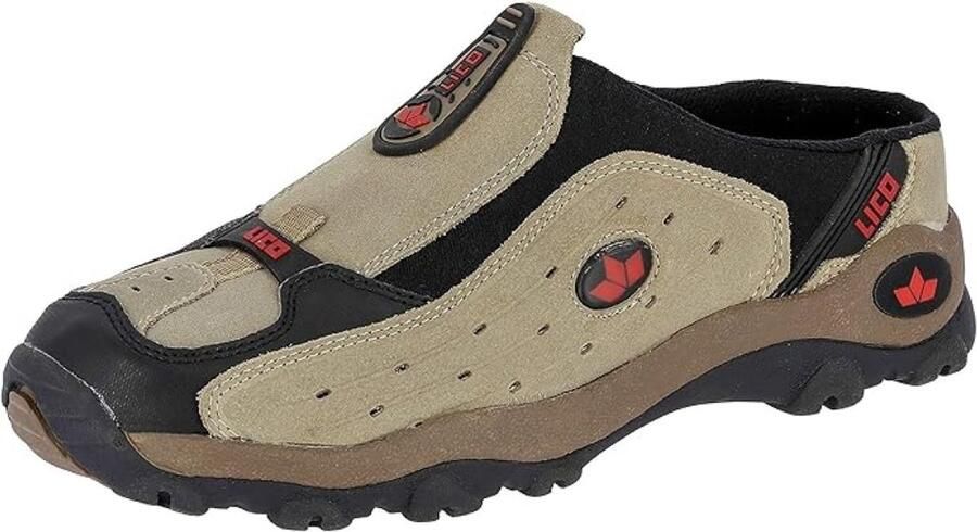 Heren slippers voor buiten Suède bovenkant met rubberen zool