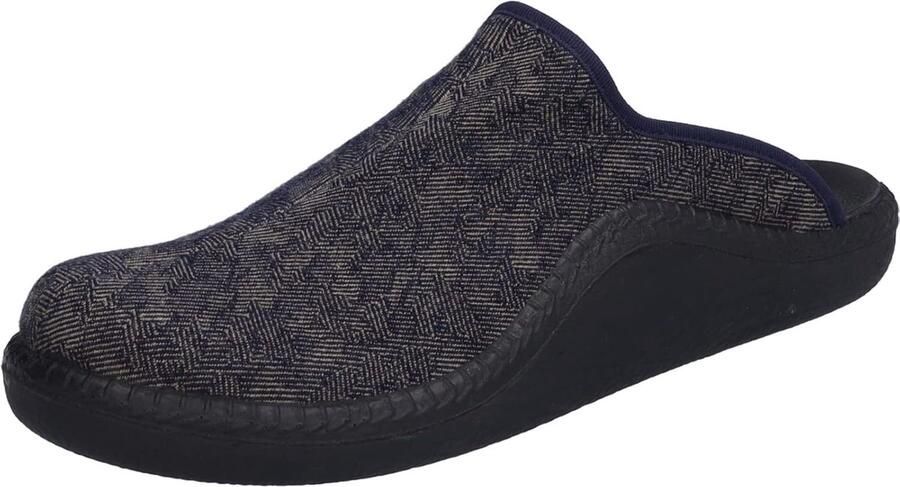 Heren Sloffen Comfortabele Pantoffels Binnenhuis Gebruik H-Breedte Pasvorm Blauw