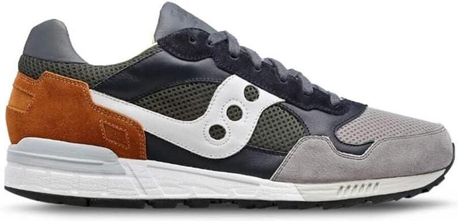 Heren Sneaker Suède en Stof Groen Wit Comfortabele Lage Basketschoen