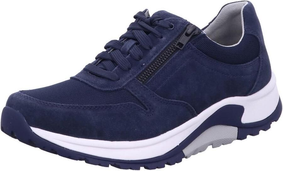 Heren Sneaker Suède Met Uitneembaar Voetbed en Rollingsoft Zolen