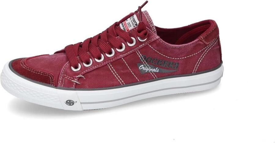 Heren sneaker van canvas met vetersluiting