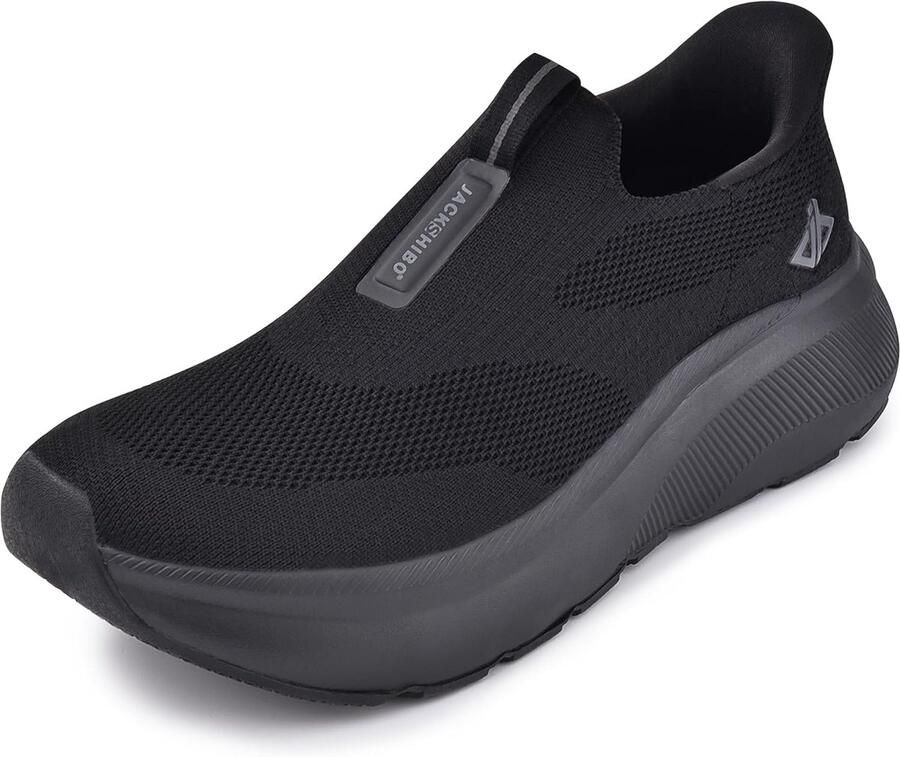 Heren sneakers 41 EU zwart slip-on orthopedisch met geheugenfoam ShopVlot