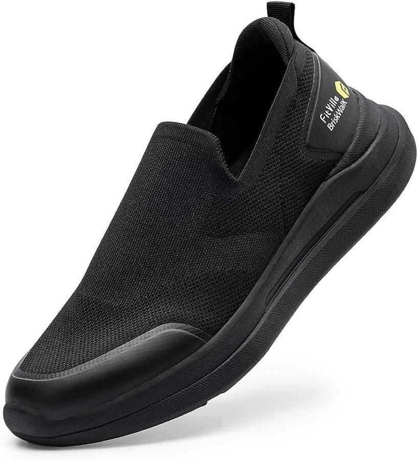 Heren Sneakers Extra Breed Slip-On Lichtgewicht Ademende Wandelschoenen