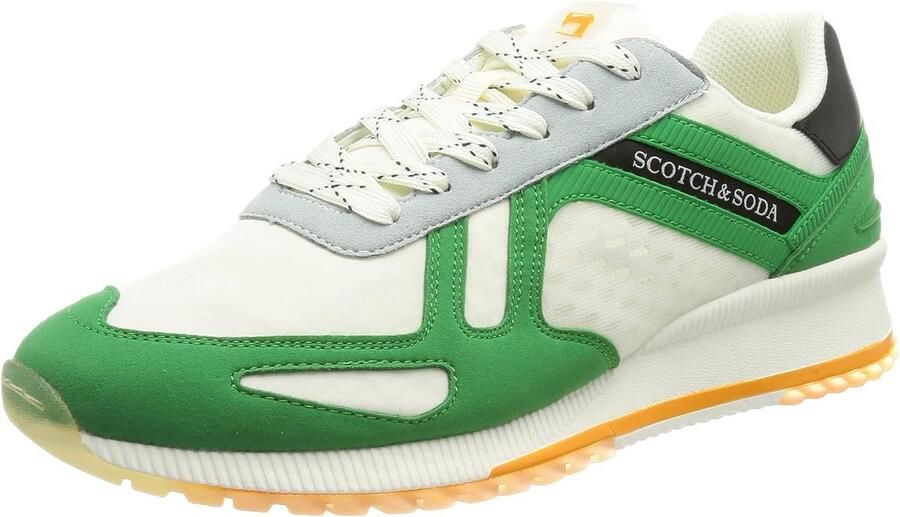 Heren Sneakers Groen Wit Casual Sportschoenen Schoen
