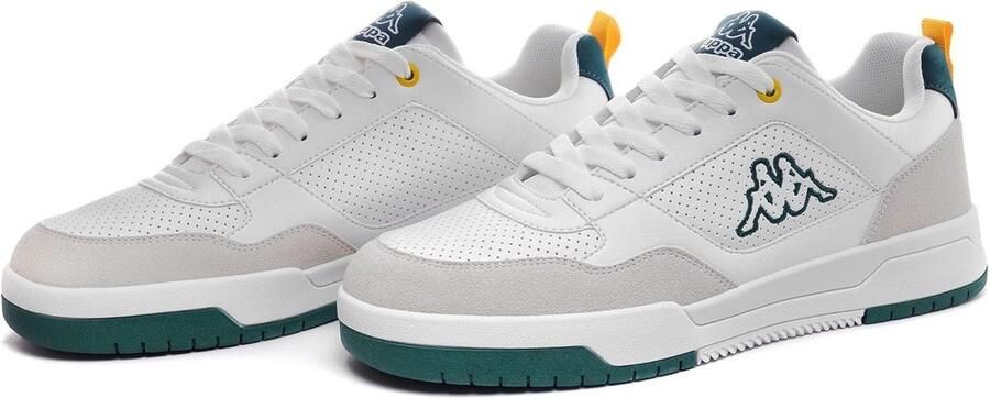 Heren Sneakers Laag Wit Beige met Vetersluiting