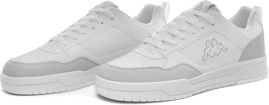 Heren Sneakers Laag Wit Beige Sportschoenen met Vetersluiting