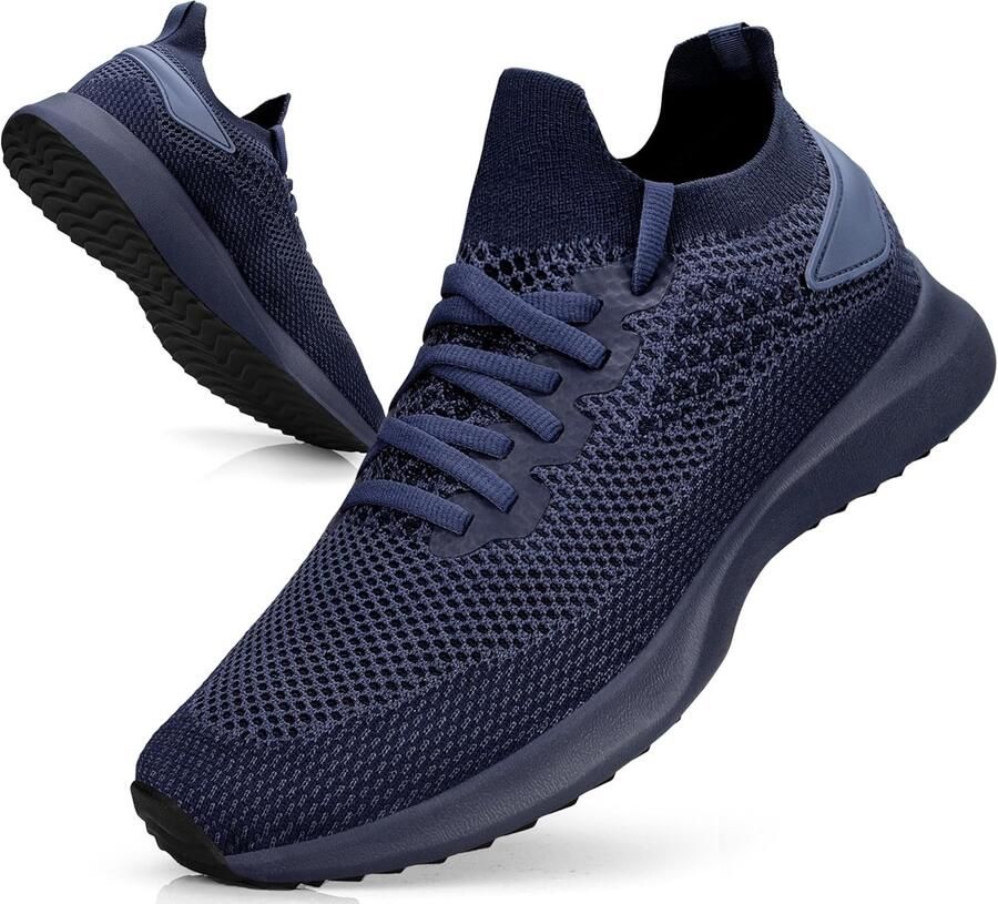 Heren Sneakers Loopschoenen Wandelschoenen Dagelijks Gebruik Sport Ademend Mesh Ontwerp Donkerblauw