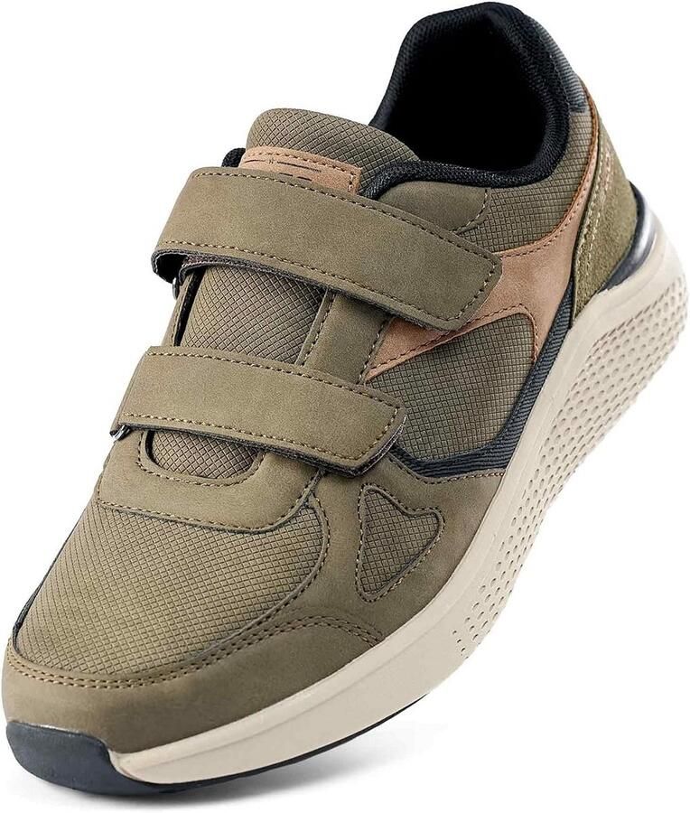 Heren Sneakers met Klittenband Ademende Sportschoenen voor Lopen en Buiten