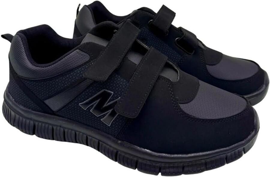 Heren Sneakers met Klittenbandsluiting Comfortabele Handgemaakte Sportschoenen