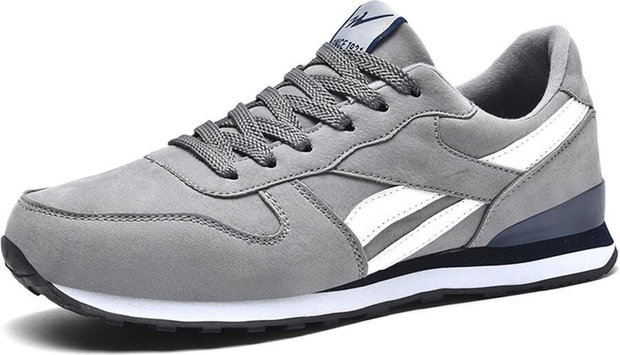 Heren Sneakers Sportschoenen Loopschoenen Dagelijks Gebruik Ademend Lichtgewicht 39-45 EU Grijs