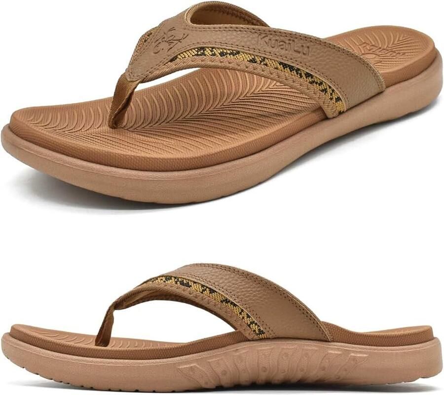 Heren Sport Flip Flops Comfort Orthotische Thong Sandalen met Plantaire Fasciitis Arch Ondersteuning Outdoor Zomer Strand ~