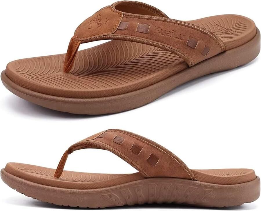 Heren Sport Flip Flops Comfort Orthotische Thong Sandalen met Plantaire Fasciitis Arch Ondersteuning Outdoor Zomer Strand