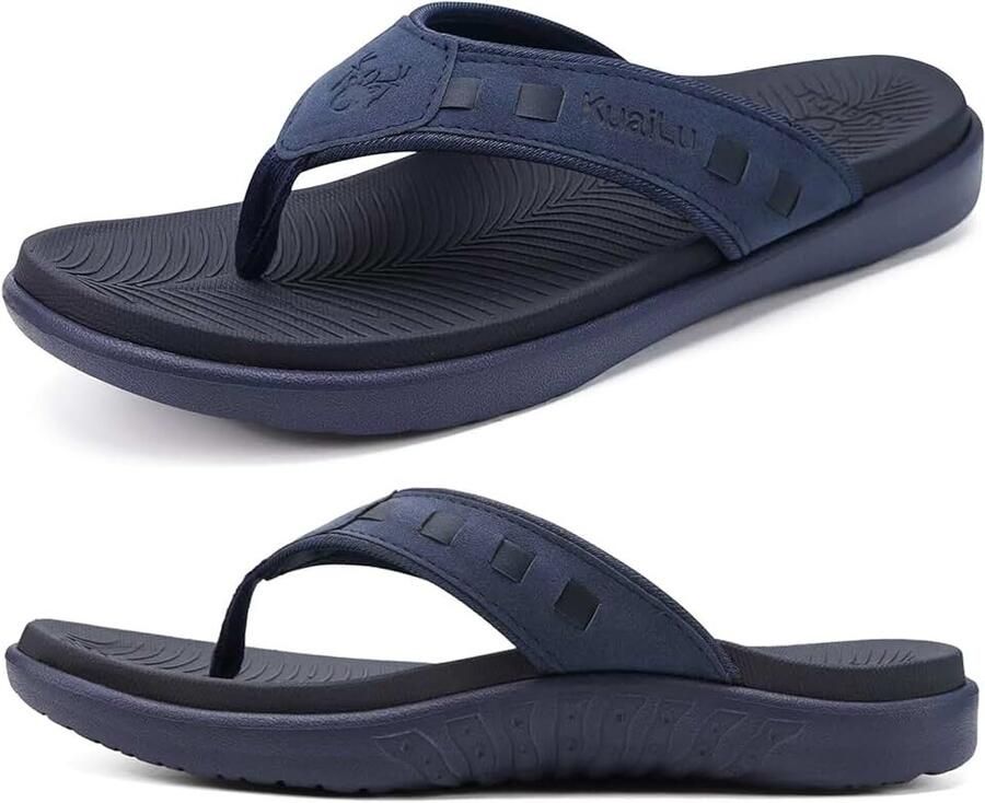 Heren Sport Flip Flops Comfort Orthotische Thong Sandalen met Plantaire Fasciitis Arch Ondersteuning Outdoor Zomer Strand