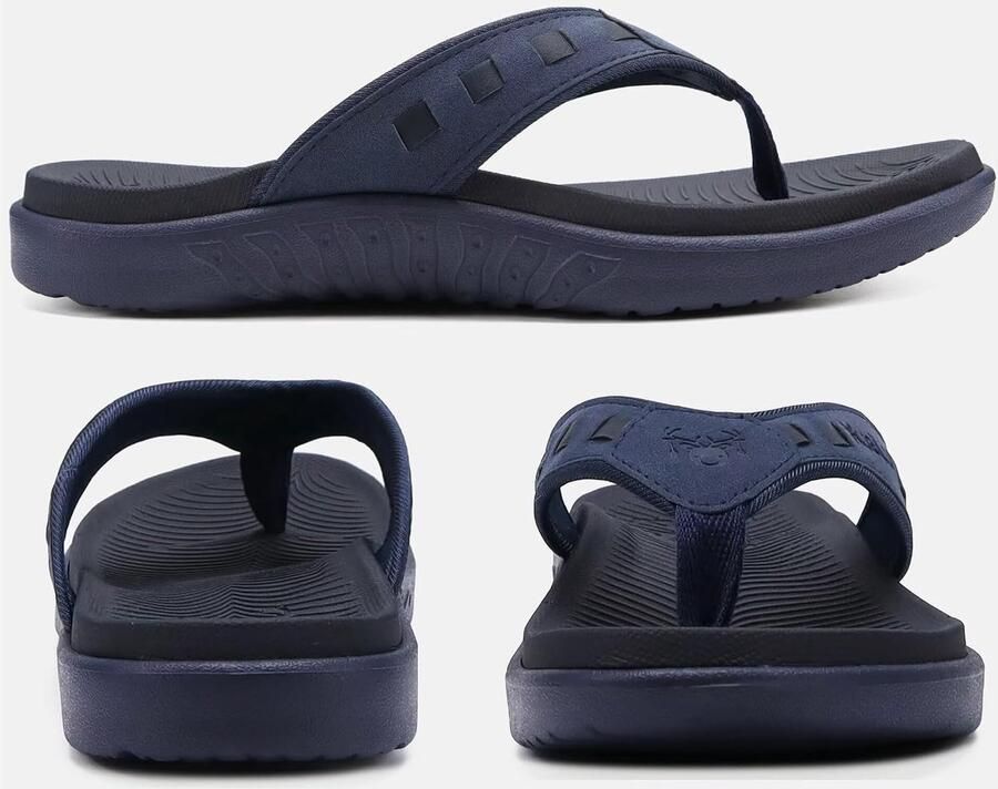 Heren Sport Flip Flops Comfort Orthotische Thong Sandalen met Plantaire Fasciitis Arch Ondersteuning Outdoor Zomer Strand