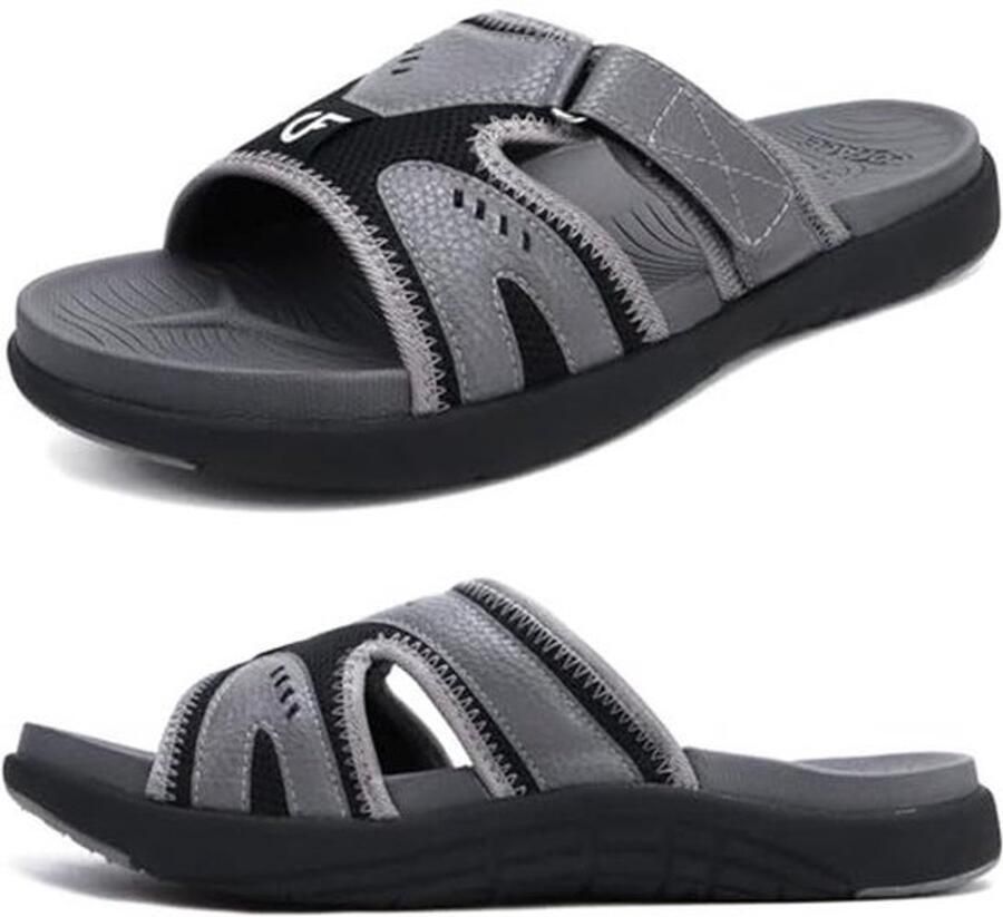 Heren Sport Recuperatiesandalen voor Plantar Fasciitis Lichtgewicht Boogsteun en Comfortabele Orthotische Slippers )