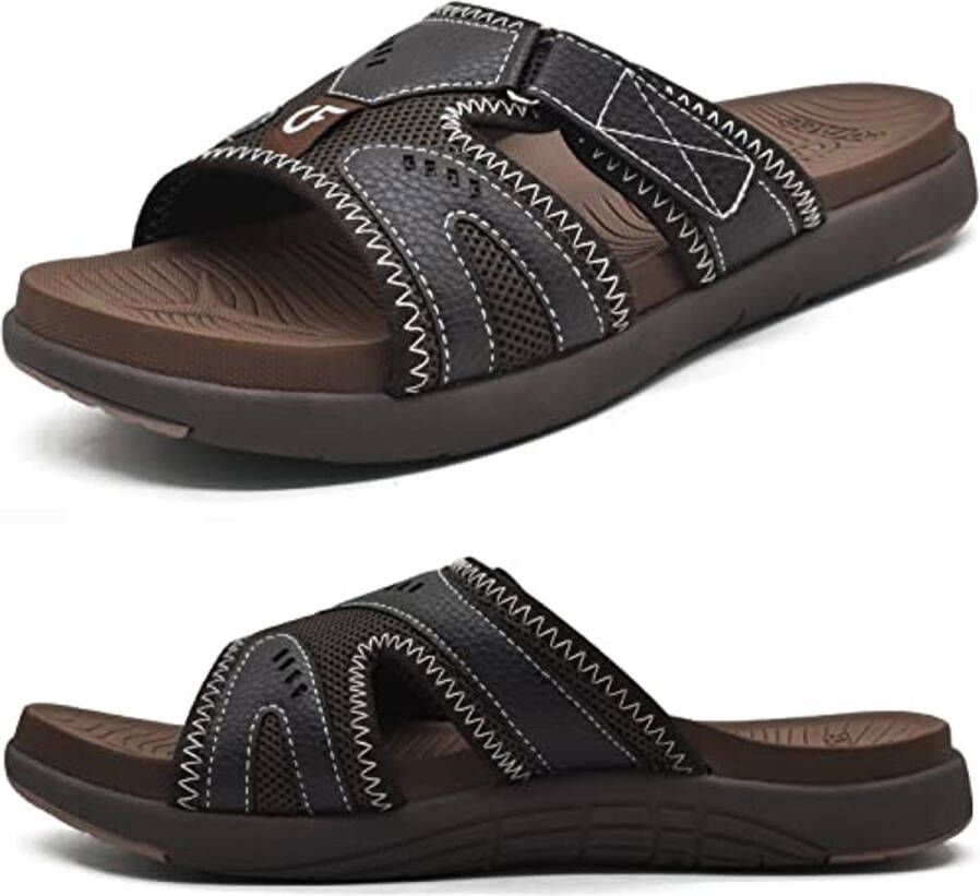 Heren Sport Recuperatiesandalen voor Plantar Fasciitis met Zachte Kussens Lichtgewicht Boogsteun en Orthotische Slippers )