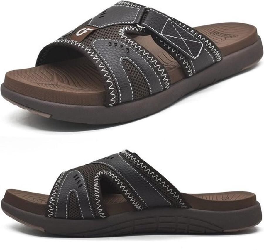 Heren Sport Recuperatiesandalen voor Plantar Fasciitis met Zachte Kussens Lichtgewicht Boogsteun en Orthotische Slippers )