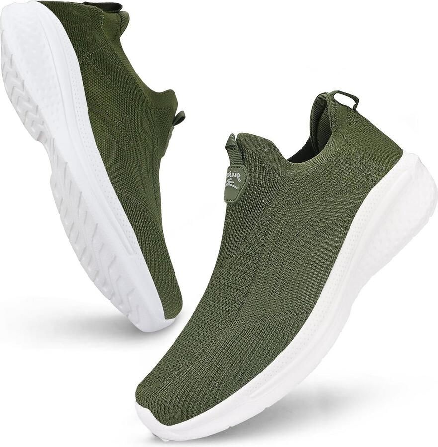 Heren Sportschoenen Ademend Lichtgewicht Sneakers Zomer Wandelschoenen Met Veters