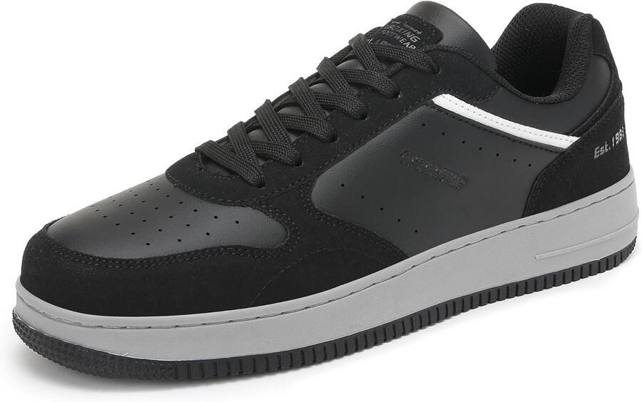 Heren Sportschoenen Ademend Lichtgewicht Zwarte Sneakers voor Hardlopen en Wandelen