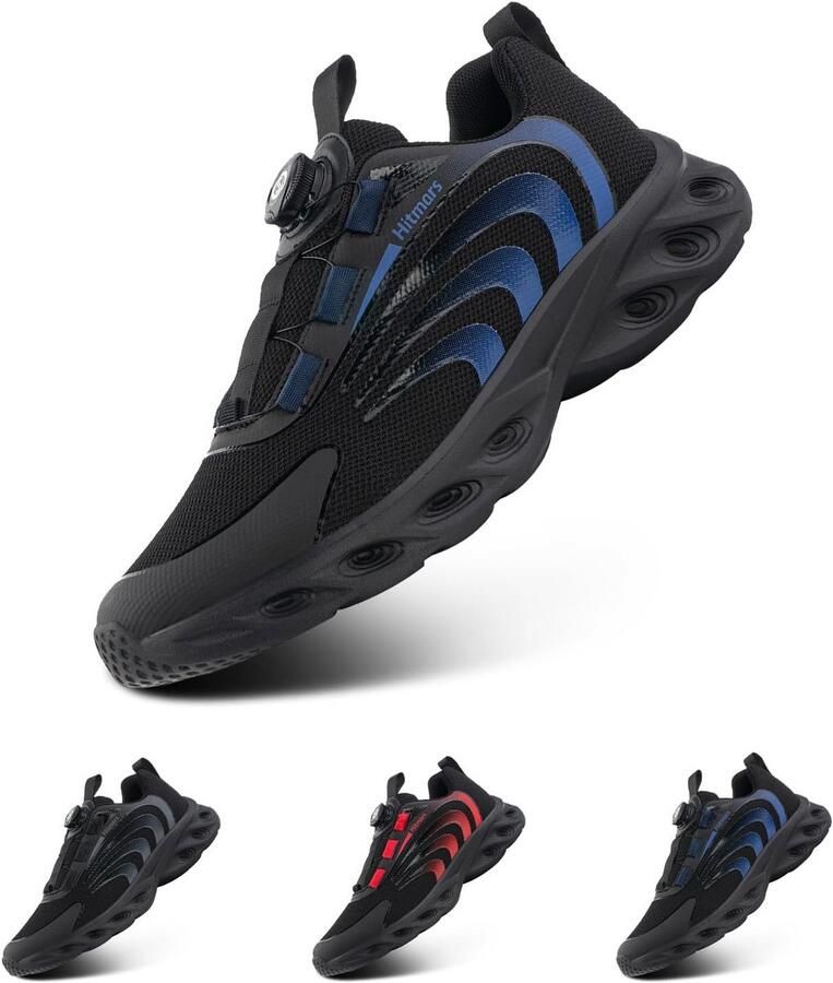 Heren Sportschoenen Blauw Lichtgewicht Ademend Hardloopschoen voor Fitness en Casual Gebruik