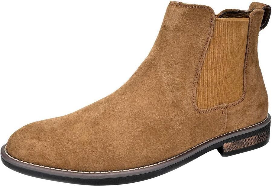 Heren Suède Chelsea Boots Enkellaarzen Casual Slip-On Comfort