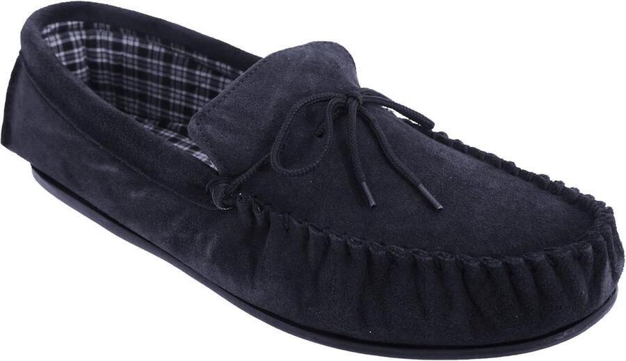 Heren Suède Mokassins Pantoffels Navy Blauw