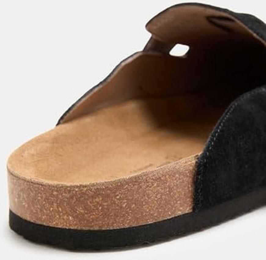 Heren Suede Mules Zwart