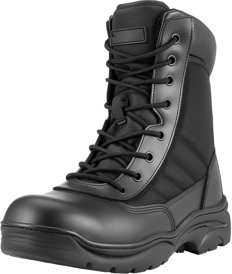 Heren Tactische Laarzen Combat Boots Werklaarzen Hoogte Ademend Met Zijrits Voor Outdoor Wandelen en Bergsport Geschikt als Motorlaarzen (VS)