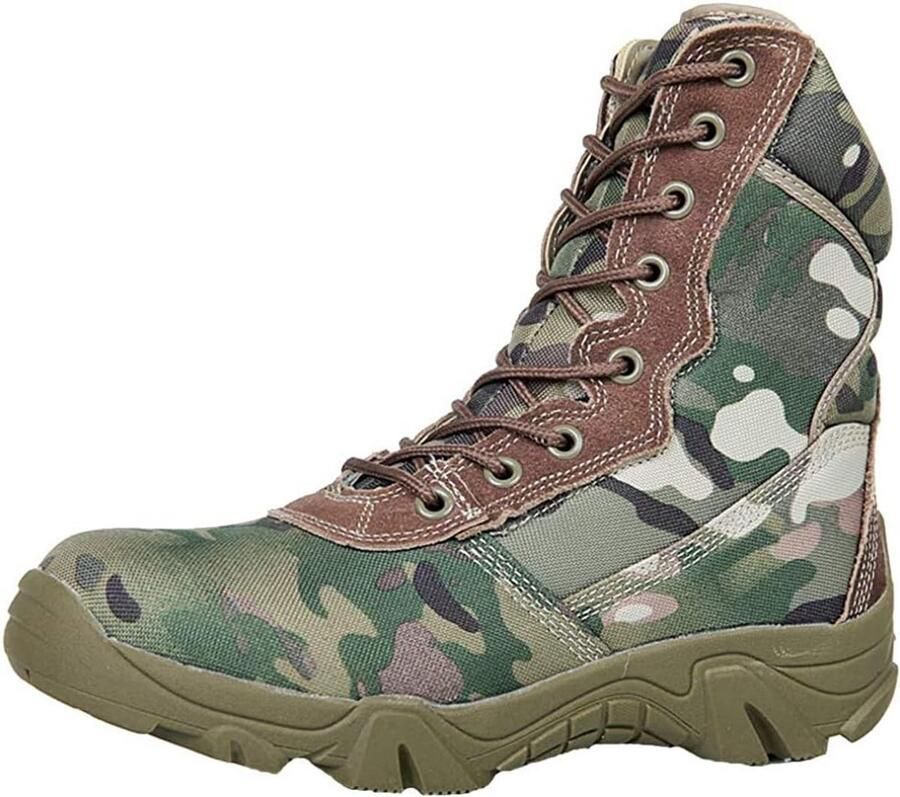 Heren Tactische Werklaarzen 8 Inch Lichtgewicht Militaire Combat Laarzen met Zijrits