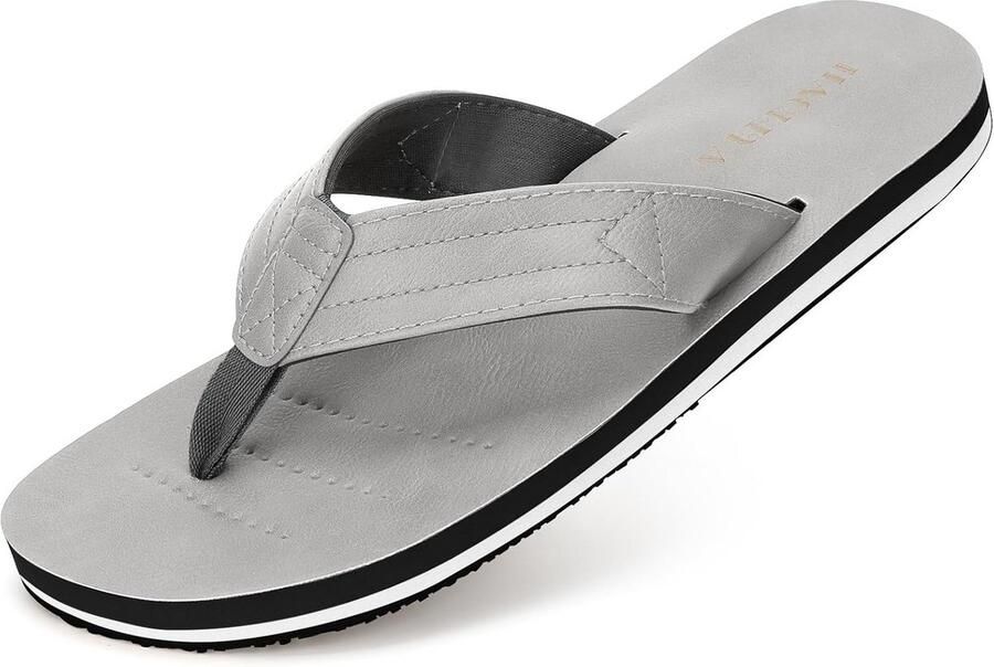 Heren Teenslippers Leer Lichtgewicht Comfortabel Antislip Zomersandalen Strand