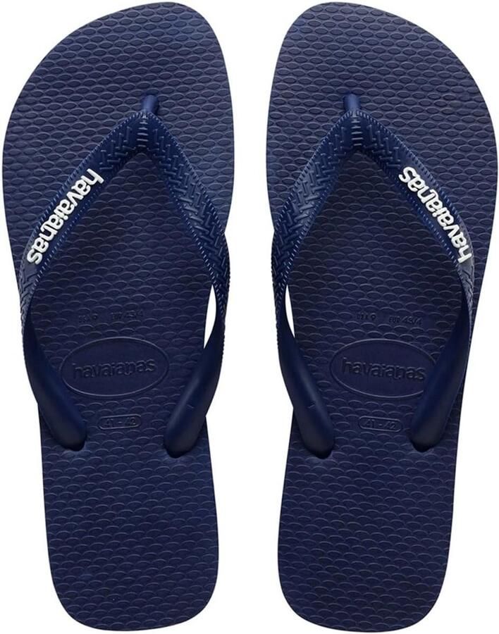 Heren Teenslippers Navy Blauw Wit voor Zomer en Strand