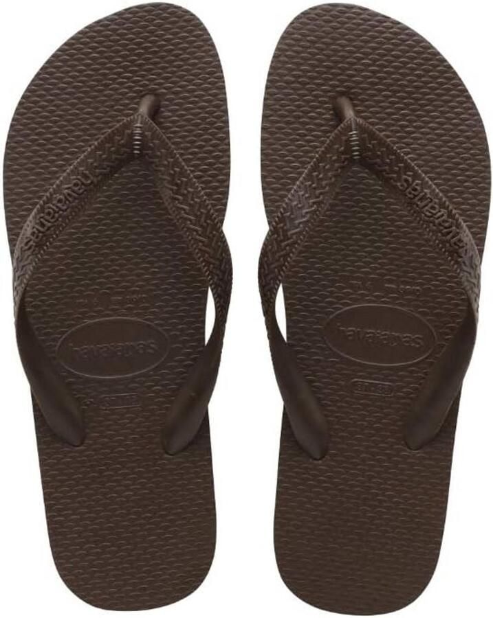 Heren Teenslippers Rubberen Zool Donkerbruin Comfortabele Zomer- en Strandkleding