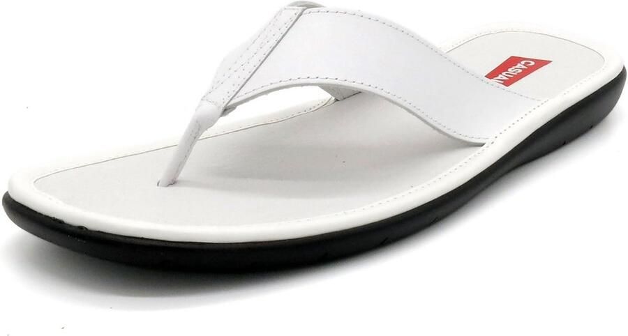 Comfortabele Leren Teenslippers voor Heren met Echt Leer Binnenzool