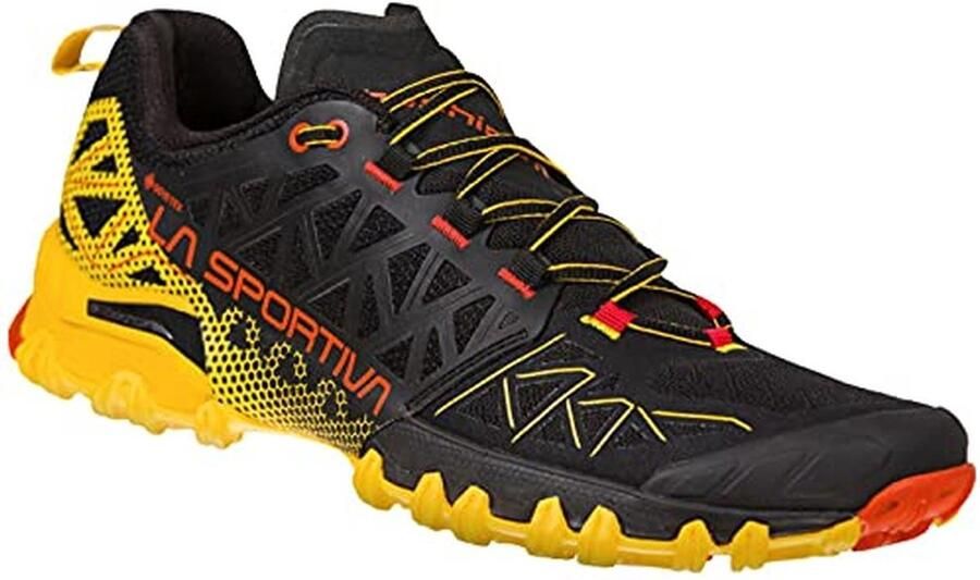 Heren Trail Loopschoenen voor Technisch Terrrein Zwart Geel