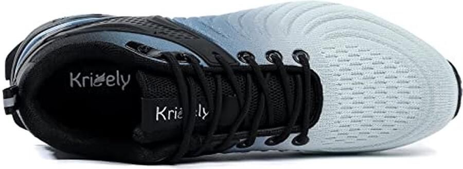 Heren Trail Running Schoenen Lichtgewicht en Antislip Wit Blauw