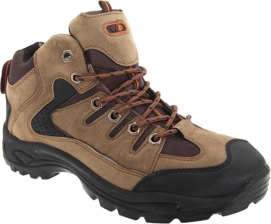 Heren Trail Wandelschoenen Middenhoog Vetersluiting Zwart