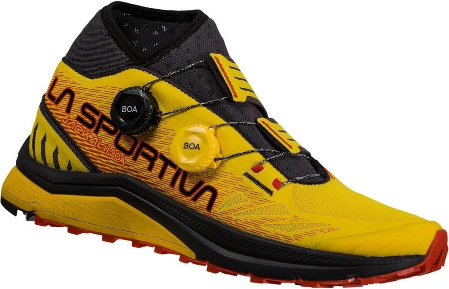 Heren Trailrunningschoenen Geel Zwart Geschikt voor lange afstanden en terreinen