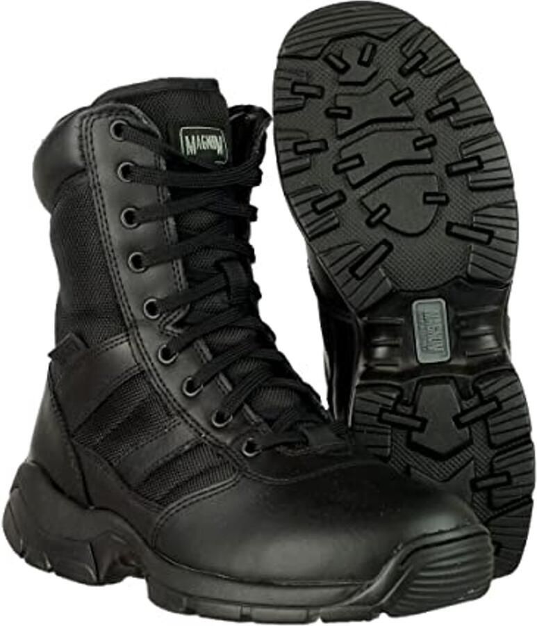 Heren Uniforme Laarzen met Rits Zwart